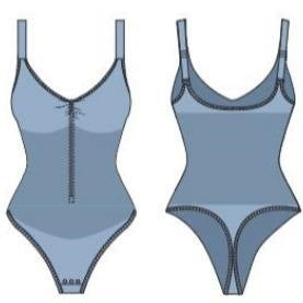 V-Neck Zip Front Bodysuit
