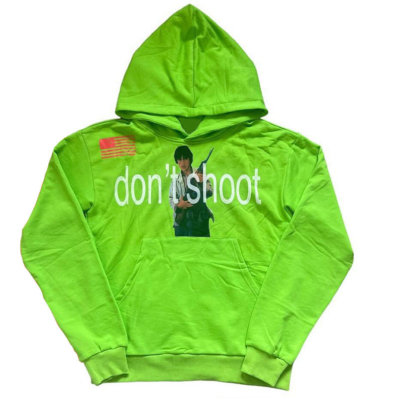 Printed Pullover Hooded Sweatshirt