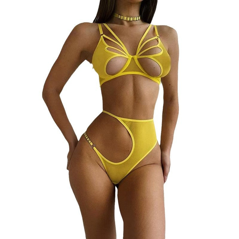 Sexy Lingerie Set with Metal Accessories