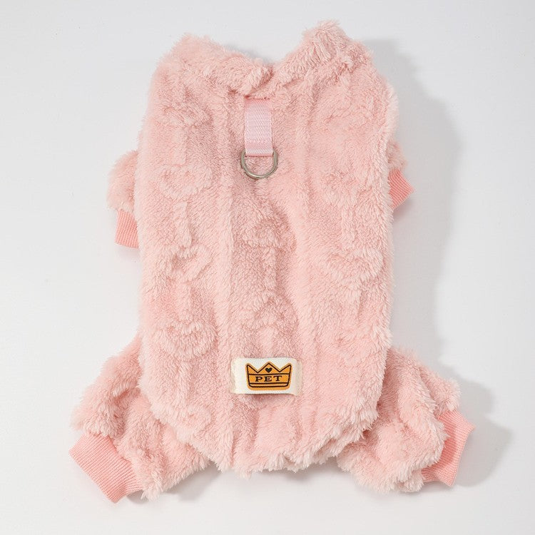 Fleece Lined Cable Knit Four Leg Dog Suit