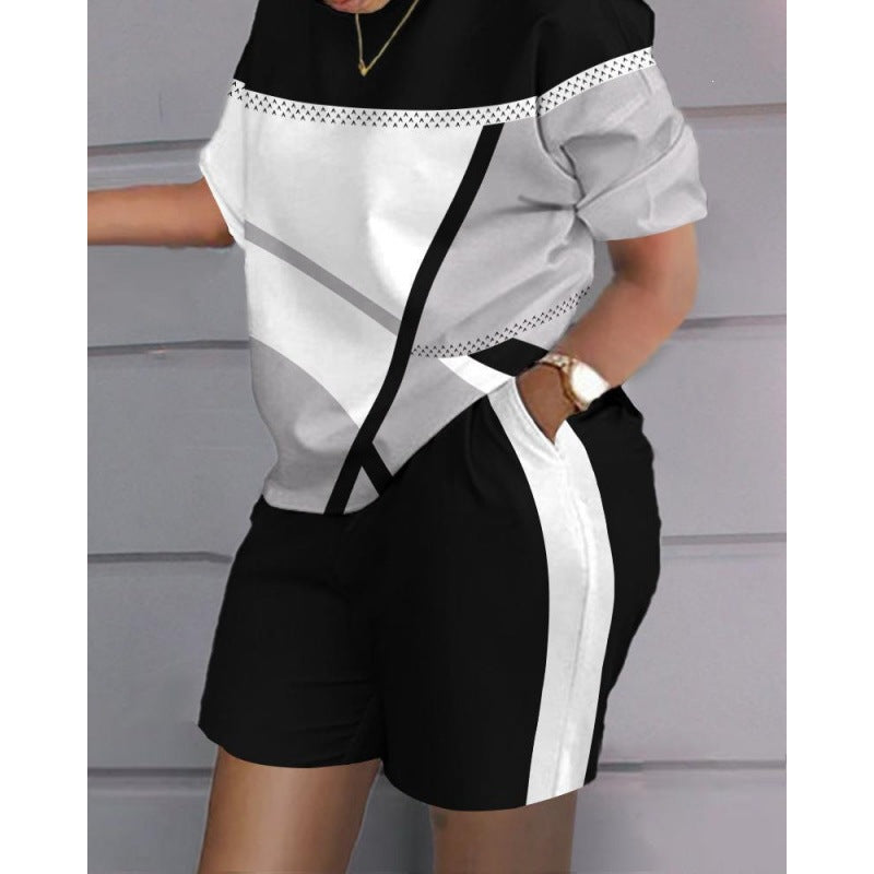 3D Digital Print Women's Two-Piece Sportswear Set