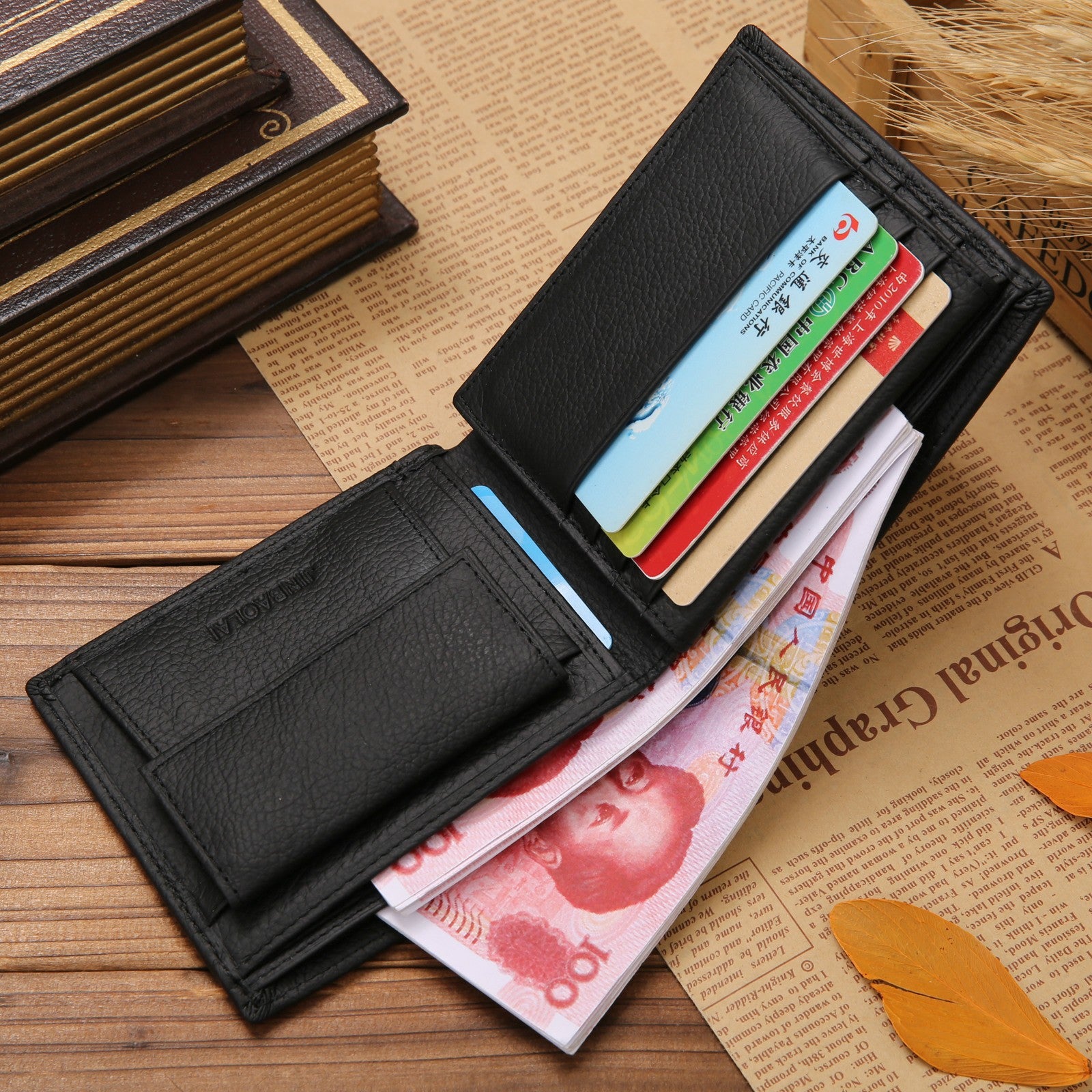 Short Genuine Leather Wallet for Men