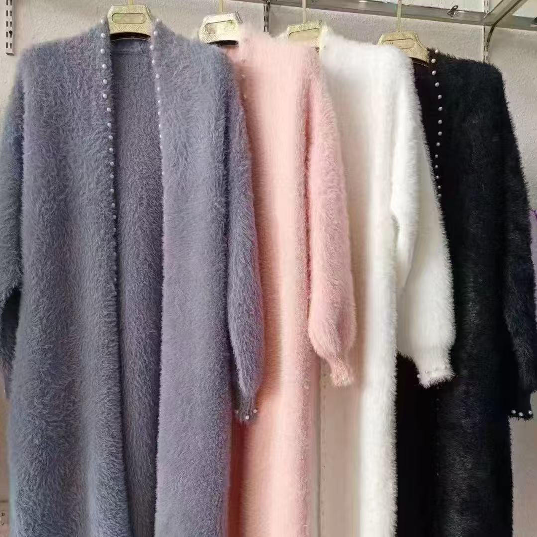Autumn and Winter Korean Style Loose Long Lazy Style Sweater Cardigan