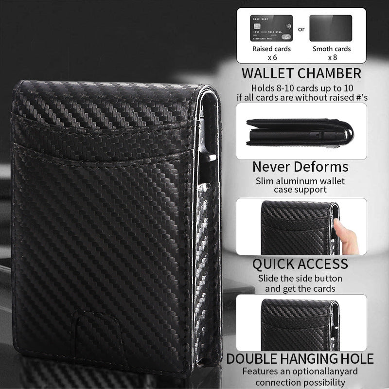 Metal Anti-Theft Credit Card Holder Automatic Wallet
