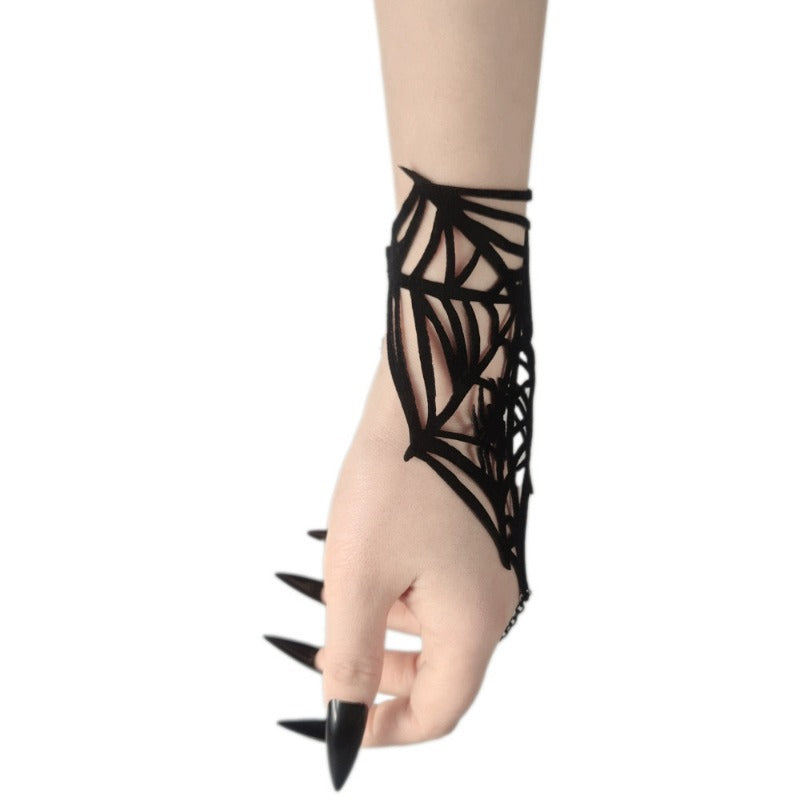 Hollow Spider Web Finger Chain Gothic Party Accessory