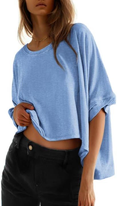 Womens Oversized Batwing Sleeve T-shirt