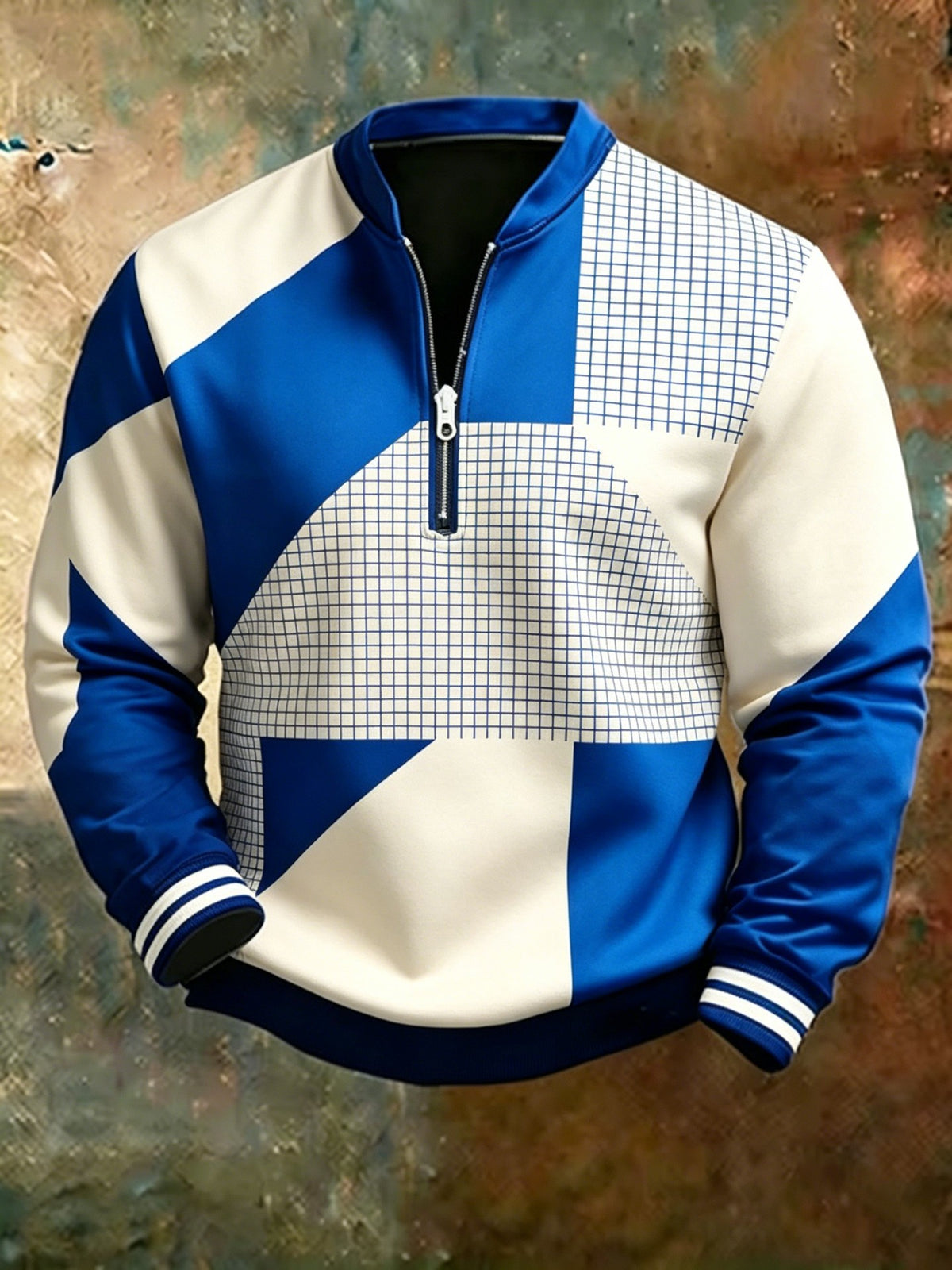 Mens Half Zip Pullover Hooded Sweatshirt