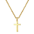 Cross pendant twisted chain necklace