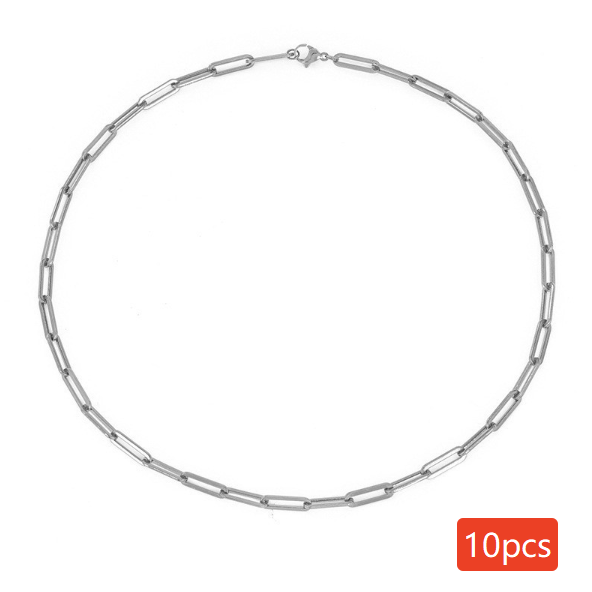 Stainless Steel Paperclip Chain Necklace
