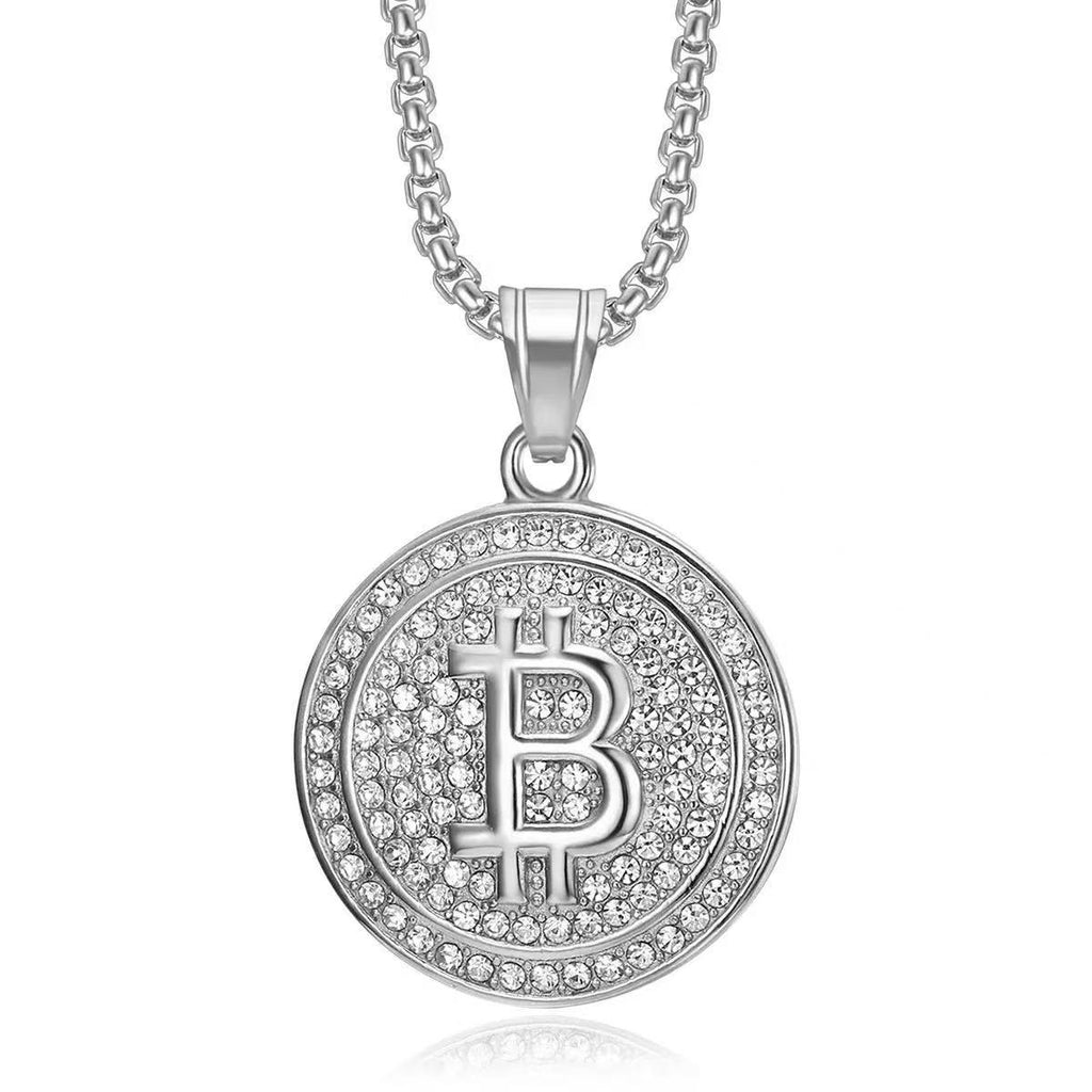 Diamond Letter Titanium Steel Necklace