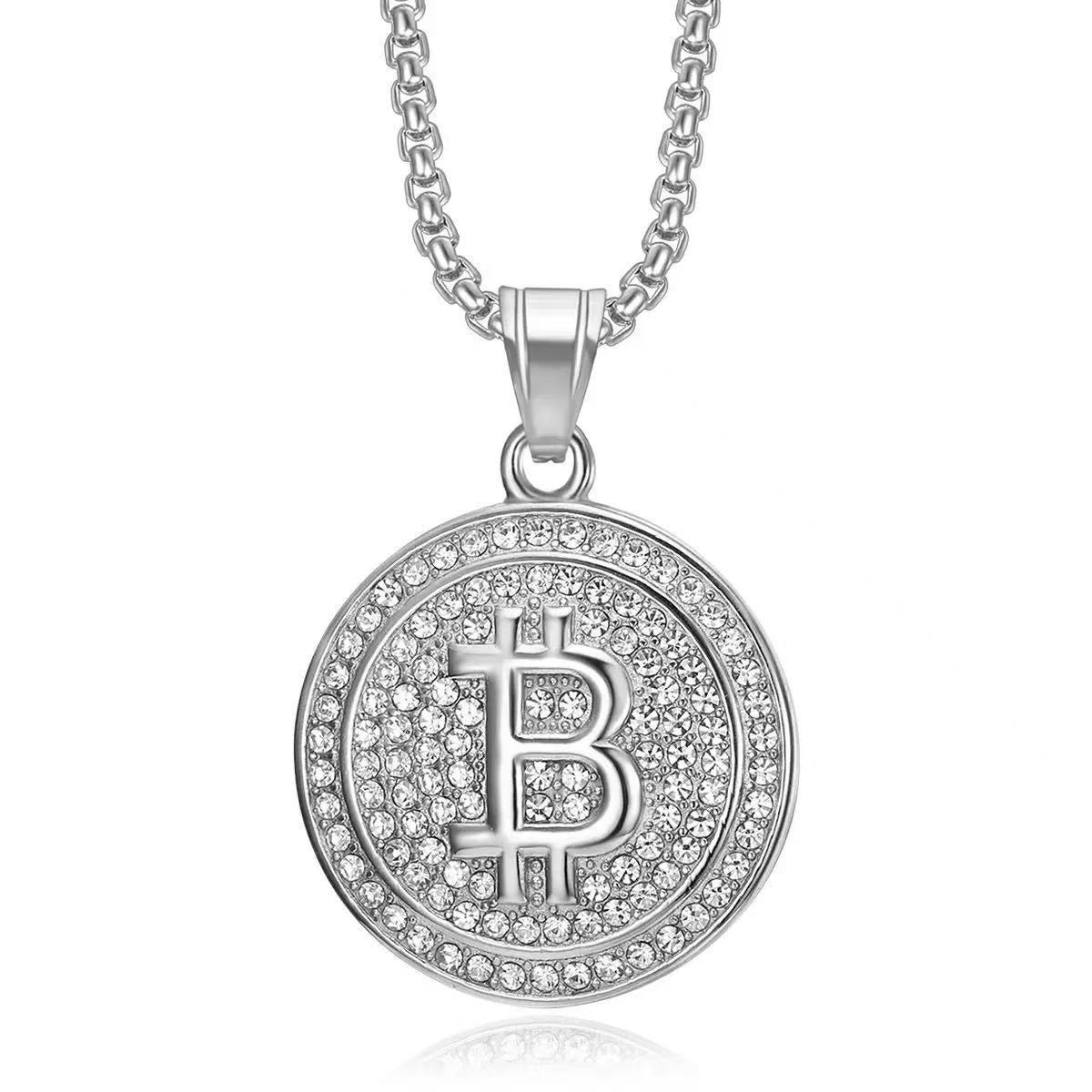 Diamond Letter Titanium Steel Necklace