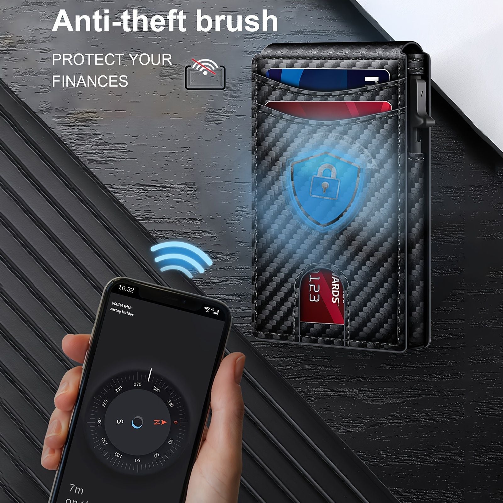 Carbon Fiber Bifold Wallet with Magnetic Closure