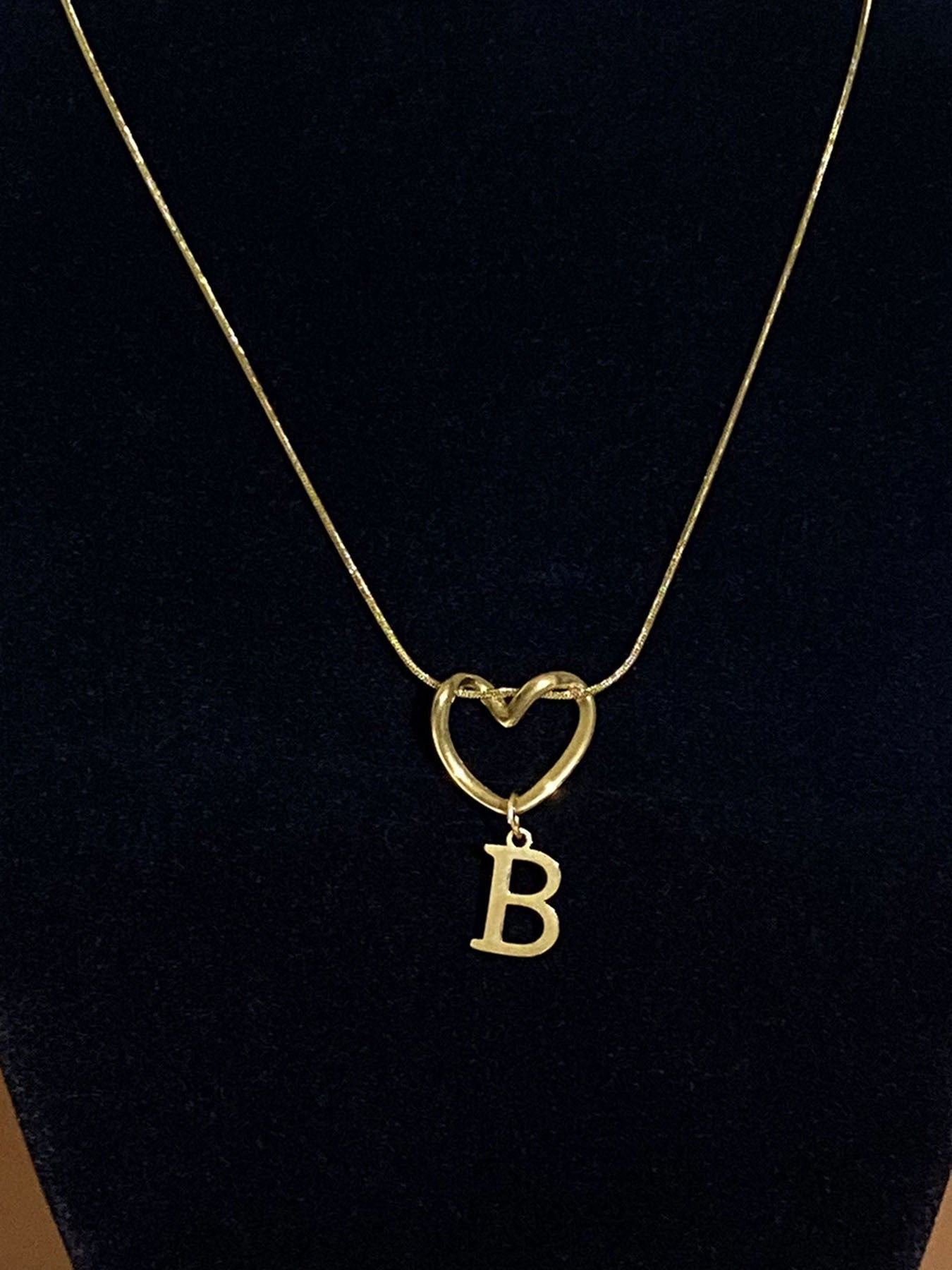 Fashion Alphabet Heart Pendant Necklace