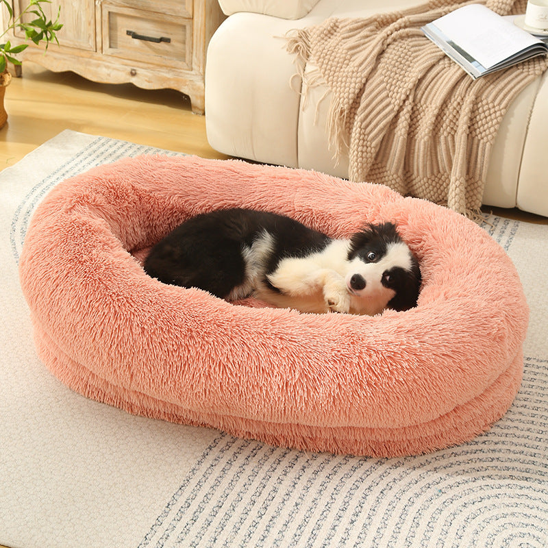 3D Cotton Yuanbao Pet Dog Bed with Waterproof Function