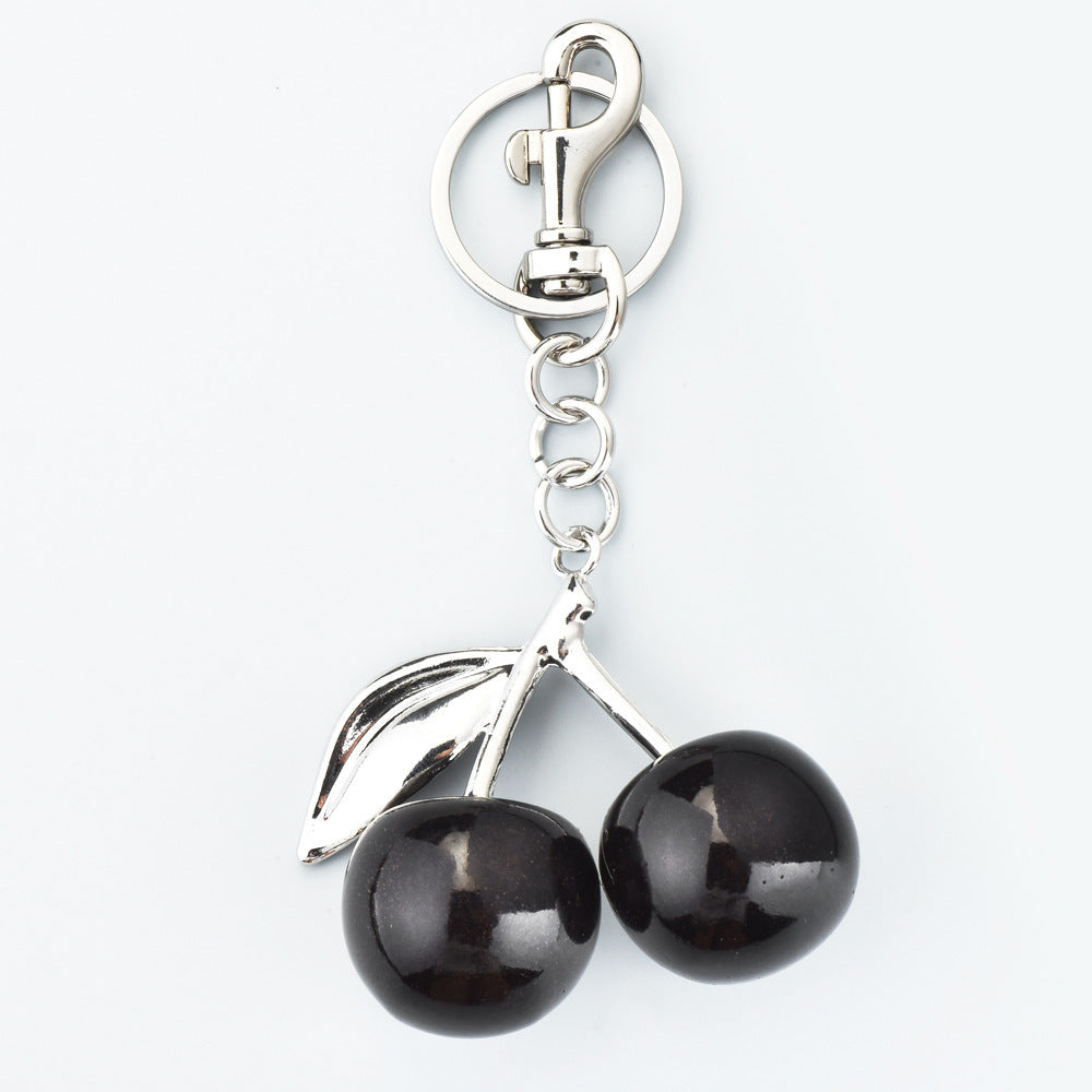 Cherry Keychain Bag Charm Metal Pendant