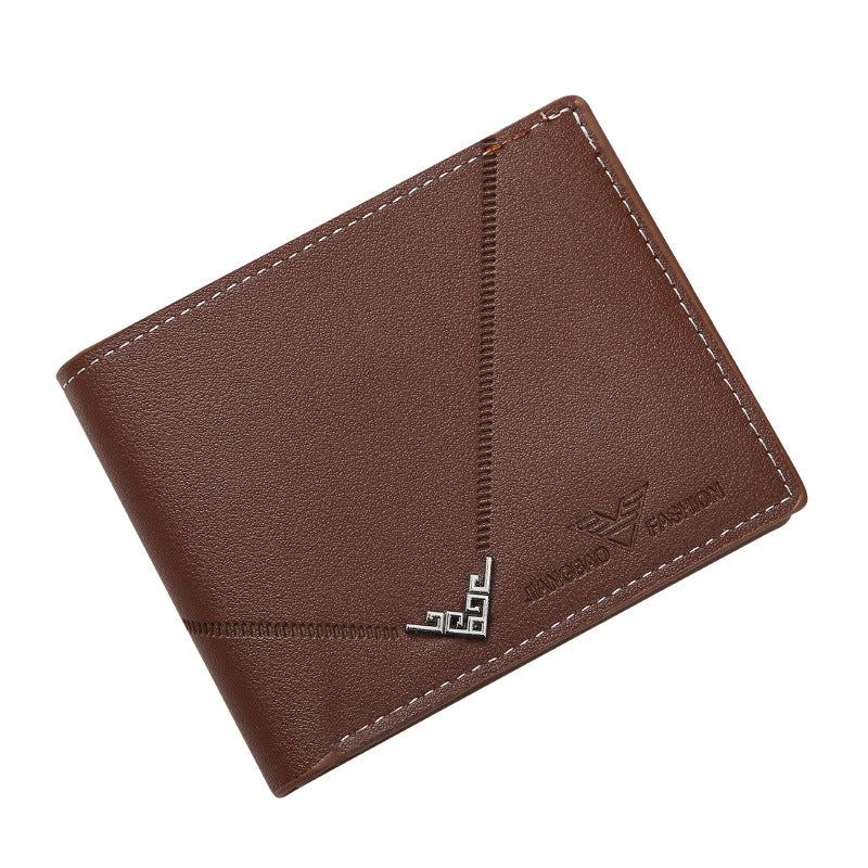 Mens Geometric Embossed PU Leather Wallet