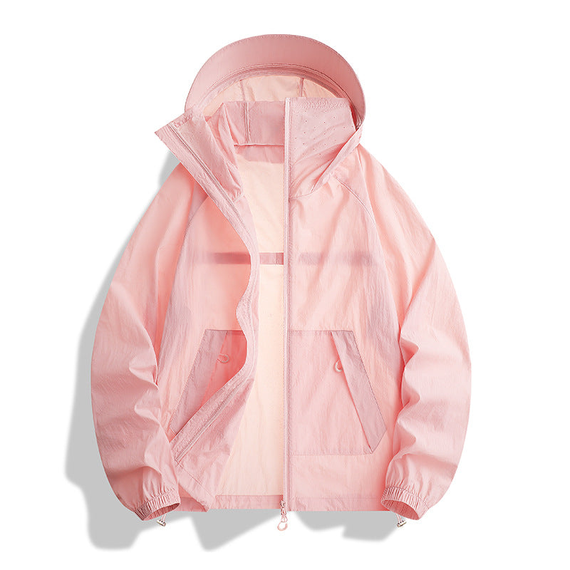 Mens UV Protection Lightweight Hooded Jacket