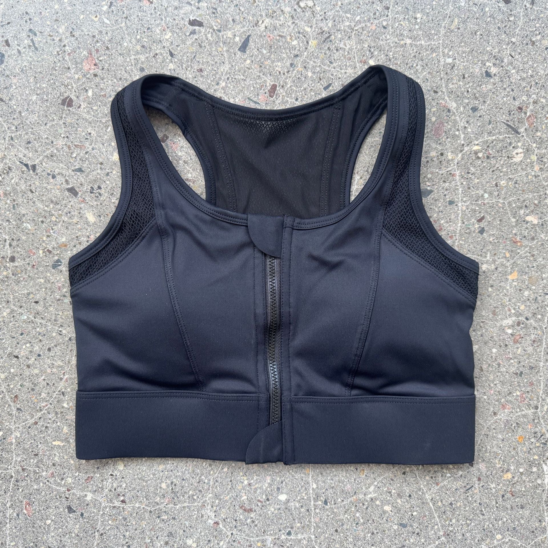 Womens High-Intensity Sports Bra with Front Zipper