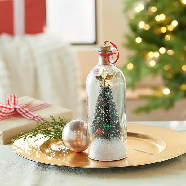 Christmas Tree Message Bottle with Recording