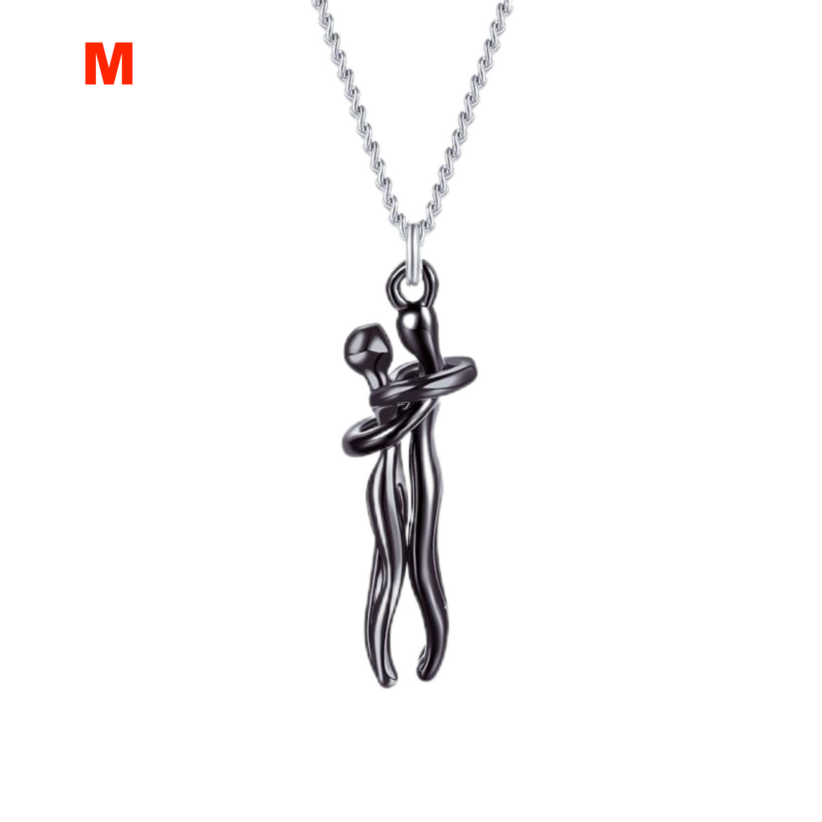 Love Hug Necklace for Couples 18K Gold Unisex Jewelry Simple Clavicle Chain For Valentine's Day Gift