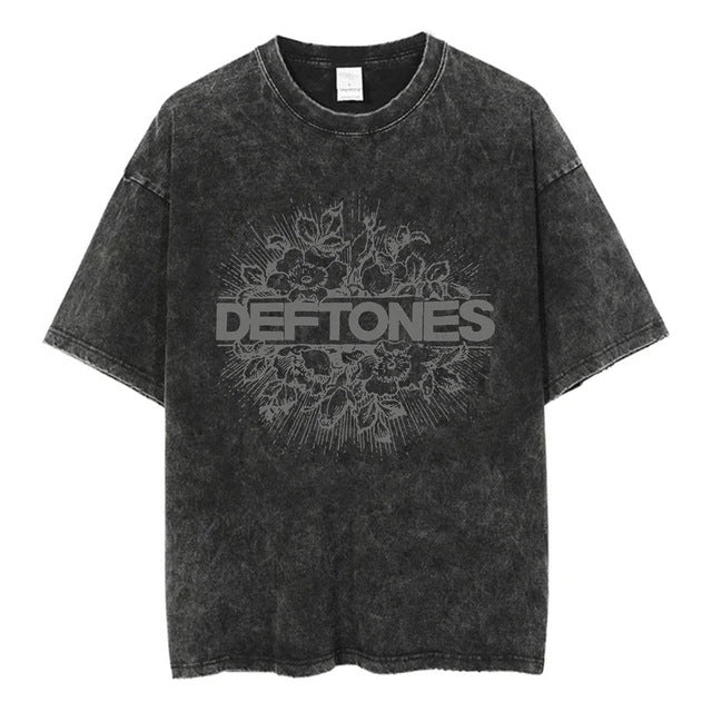 Deftones Band Graphic Cotton T-Shirt