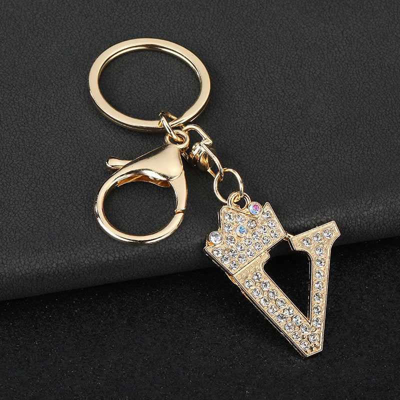 Fashion Zinc Alloy Letter Keychain Pendant