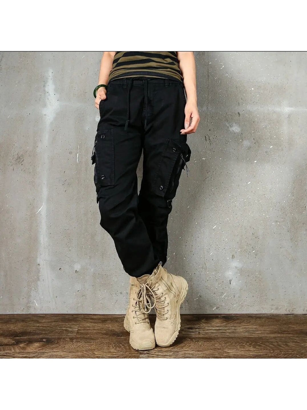 Casual Cotton Blend Overalls Pants