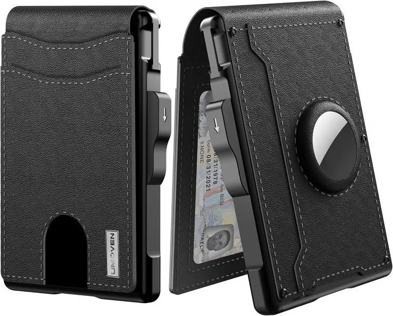 Men's Card Holder, Metal Anti-Magnetic Anti-Theft Automatic Card-Ejecting Wallet, Credit Card and Business Card Case Wallet
