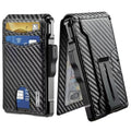 Men's Card Holder, Metal Anti-Magnetic Anti-Theft Automatic Card-Ejecting Wallet, Credit Card and Business Card Case Wallet