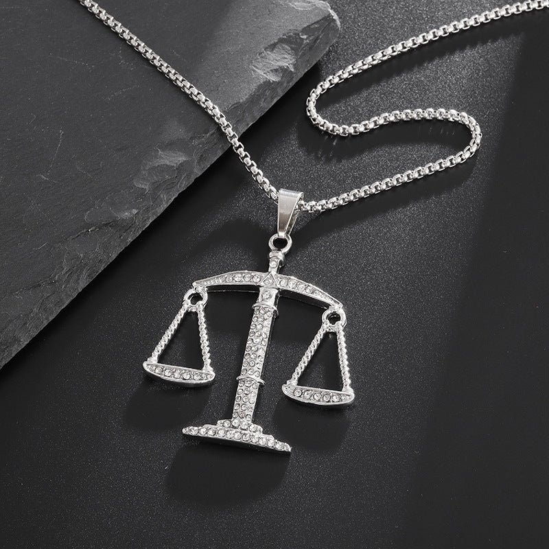 Letter Pendant Necklace with Vintage Chain