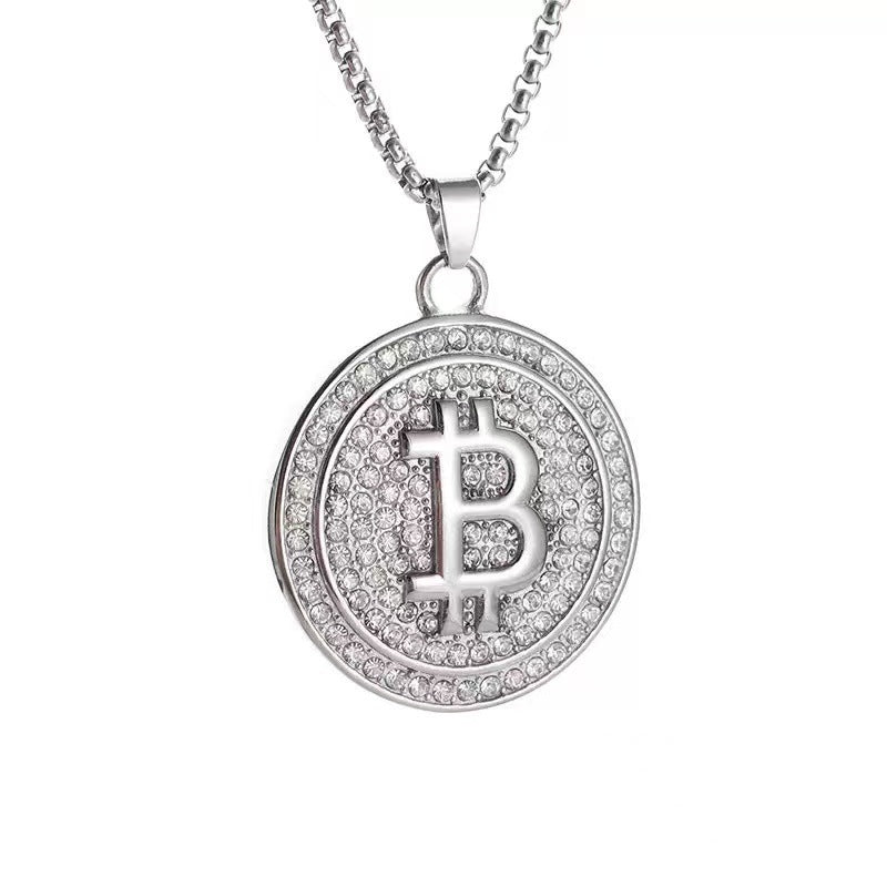 Diamond Letter Titanium Steel Necklace