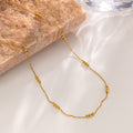 Geometric Titanium Steel Necklace and Bracelet Set