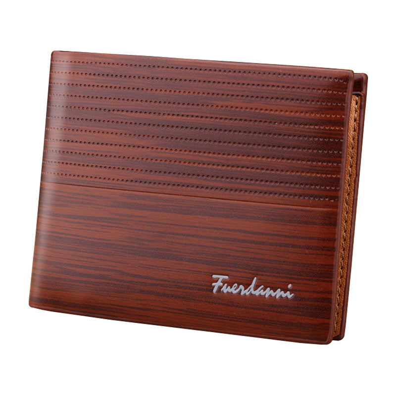 Mens Short Embossed PU Leather Wallet Multi Card Slot
