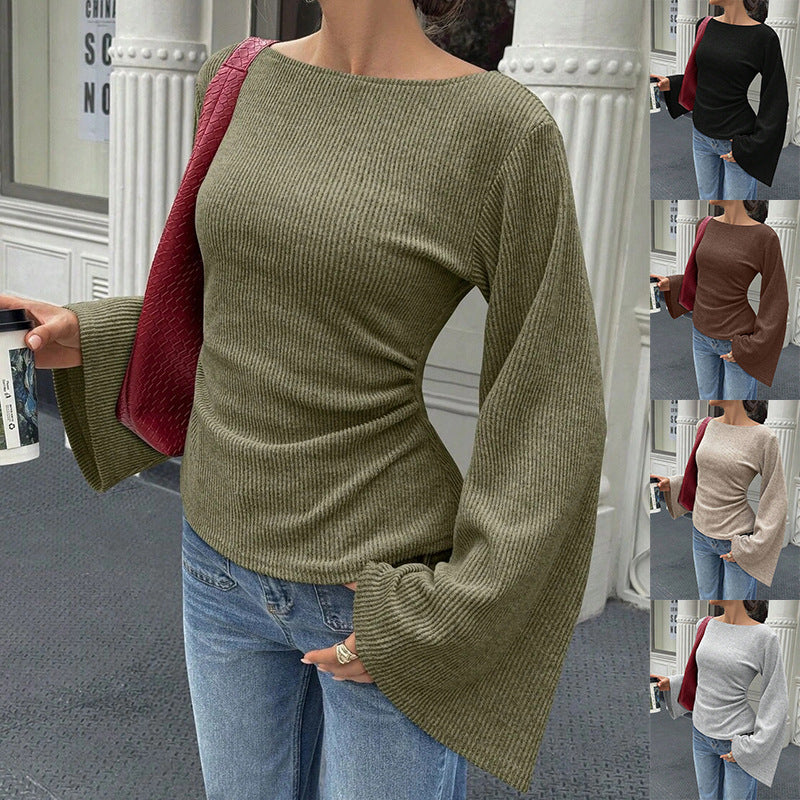 Brushed long-sleeve T-shirt