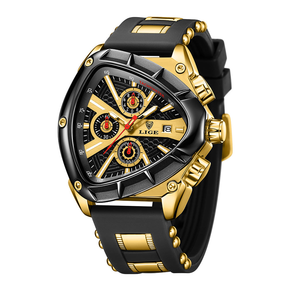 Polygonal Luminous Calendar Watch