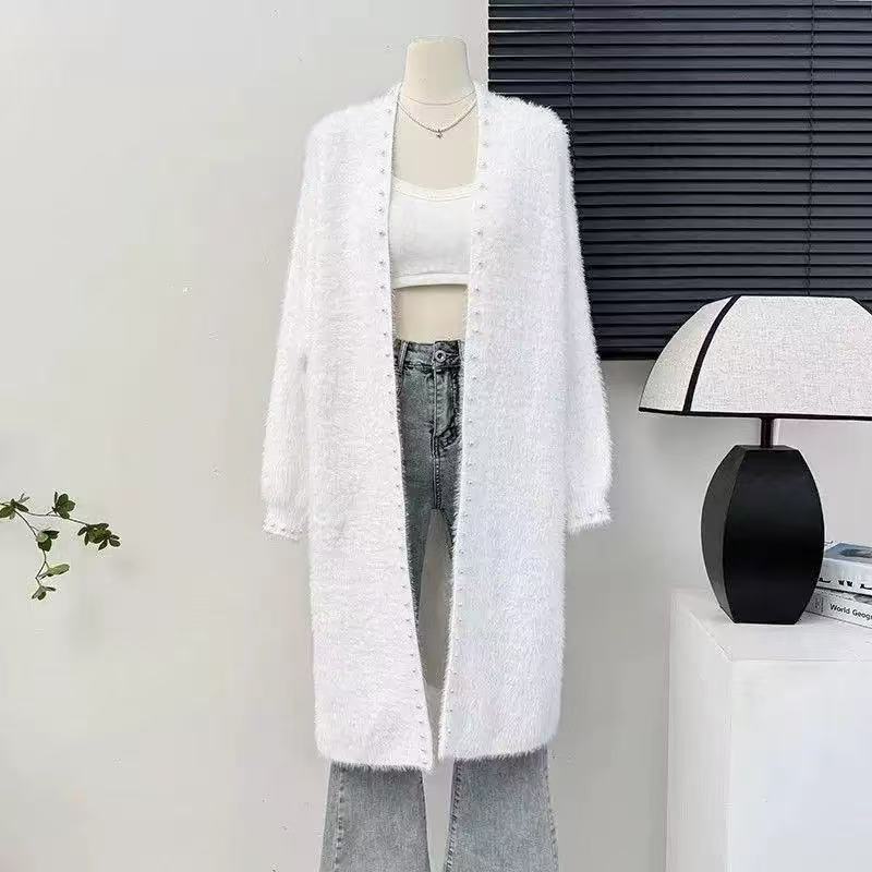 Autumn and Winter Korean Style Loose Long Lazy Style Sweater Cardigan