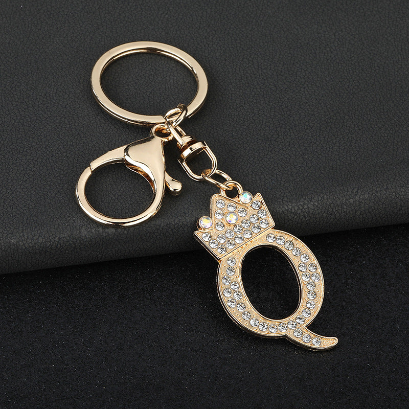 Fashion Zinc Alloy Letter Keychain Pendant