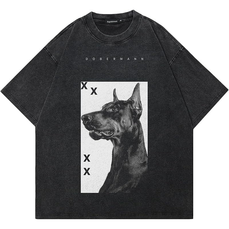 Vintage Washed Cotton Graphic T-Shirt