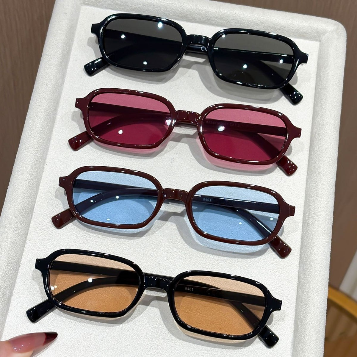 Cat-Eye Sunglasses for Women Men UV400 Protection Square Frame