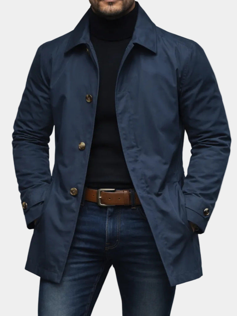 European and American Men's Jackets, High-End Casual Outerwear, Retro Waterproof Long-Sleeved Cardigans, Windbreakers, Foreign Trade Cross-Border Men's Clothing