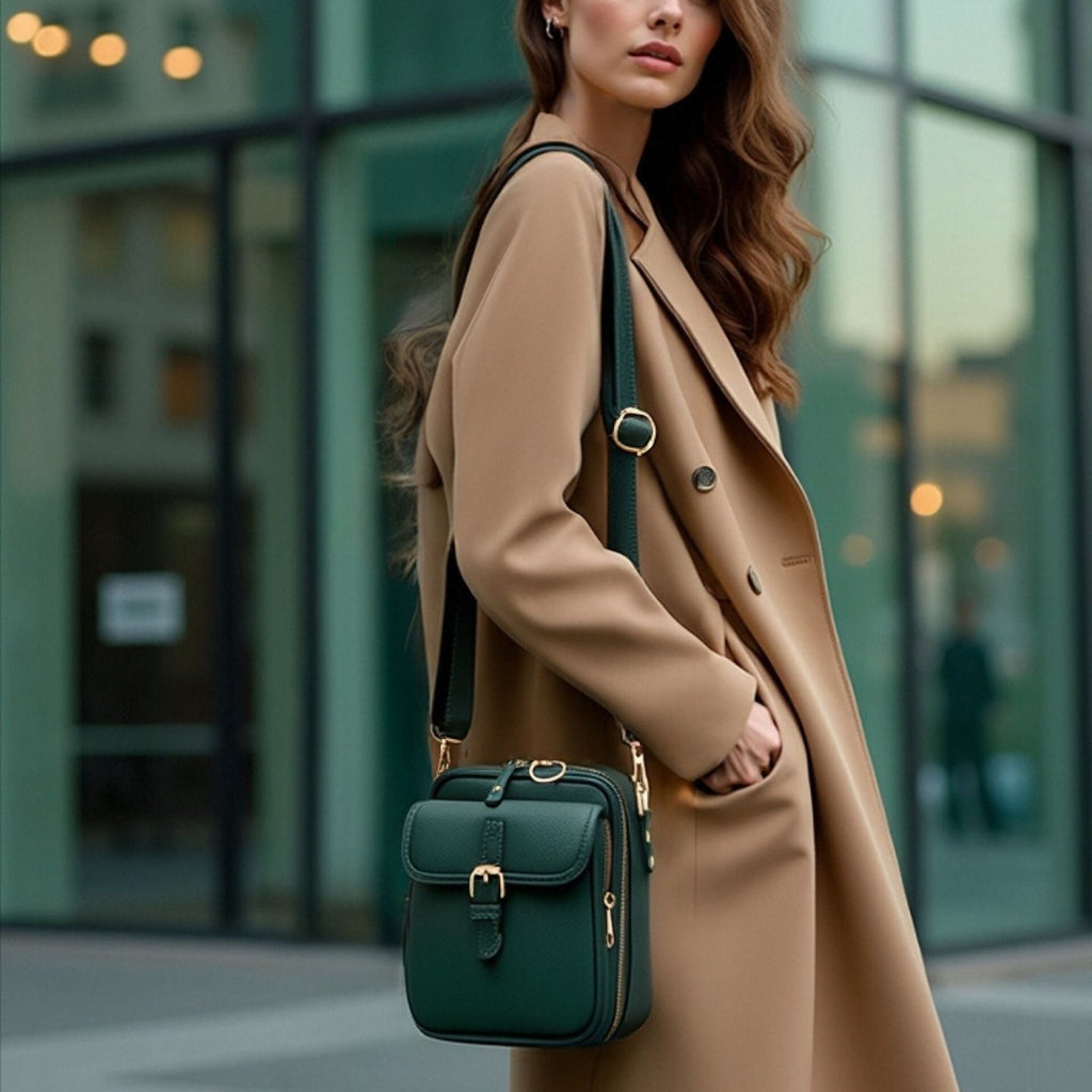 Unisex PU Leather Crossbody Messenger Bag