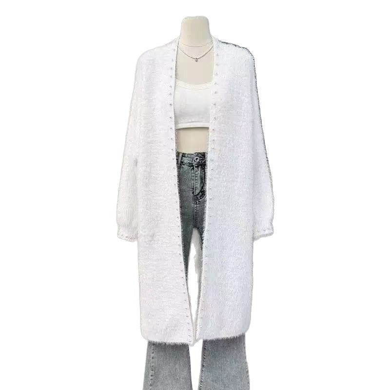 Autumn and Winter Korean Style Loose Long Lazy Style Sweater Cardigan