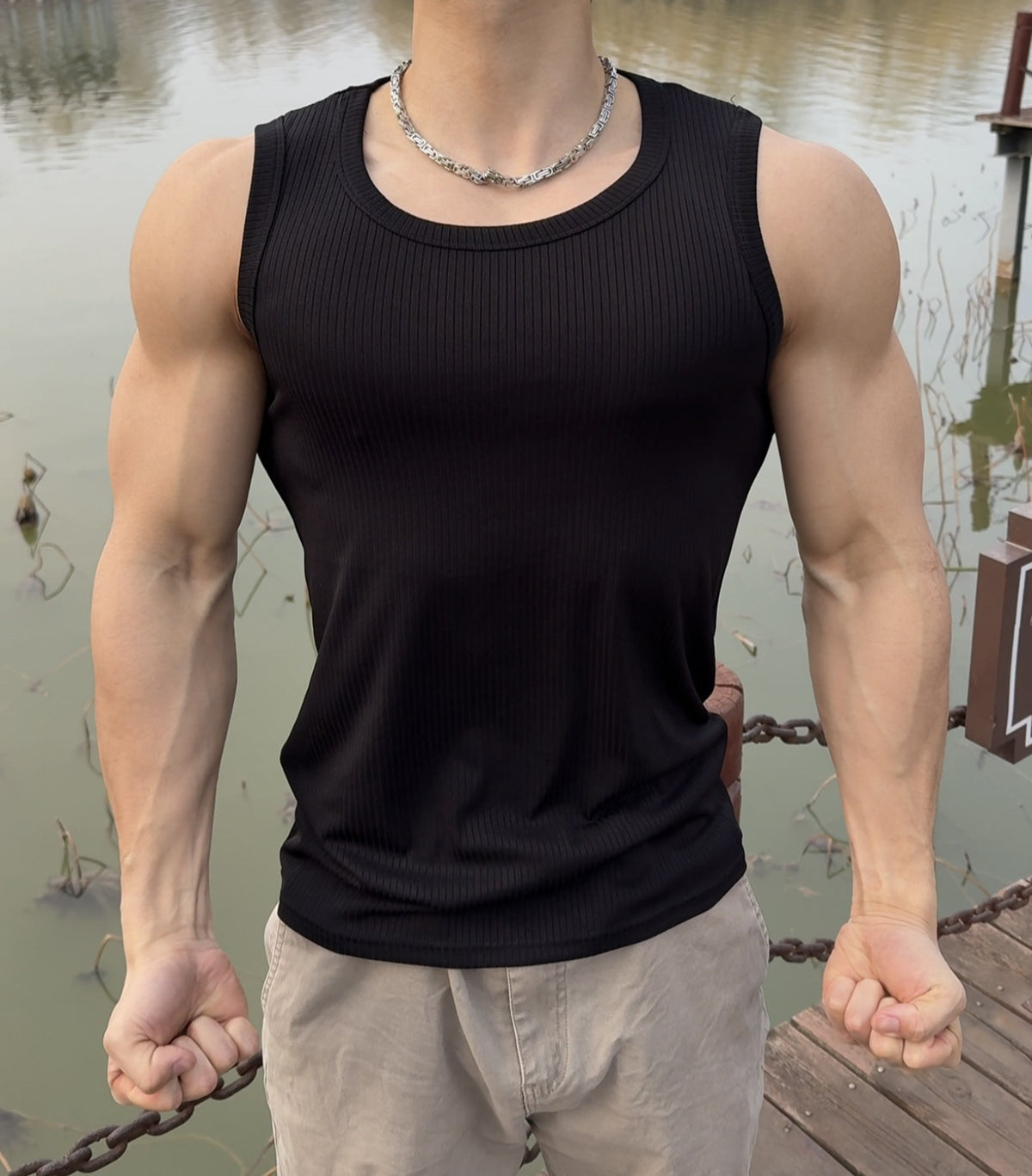 Men's High Elastic Breathable Sleeveless Vest