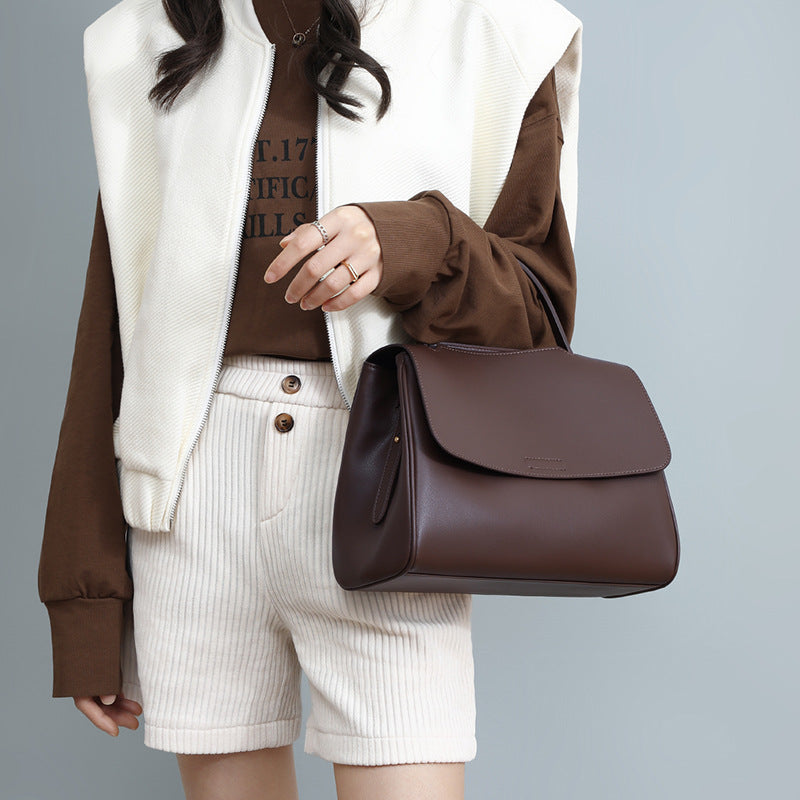 Women's Large Capacity Genuine Leather Shoulder Crossbody Bag
