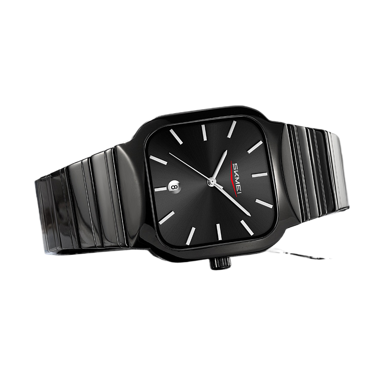 Square-shaped men's and women's watches