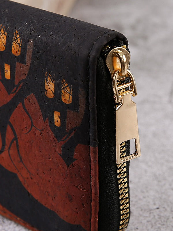Halloween Pattern Long Wallet with Zipper