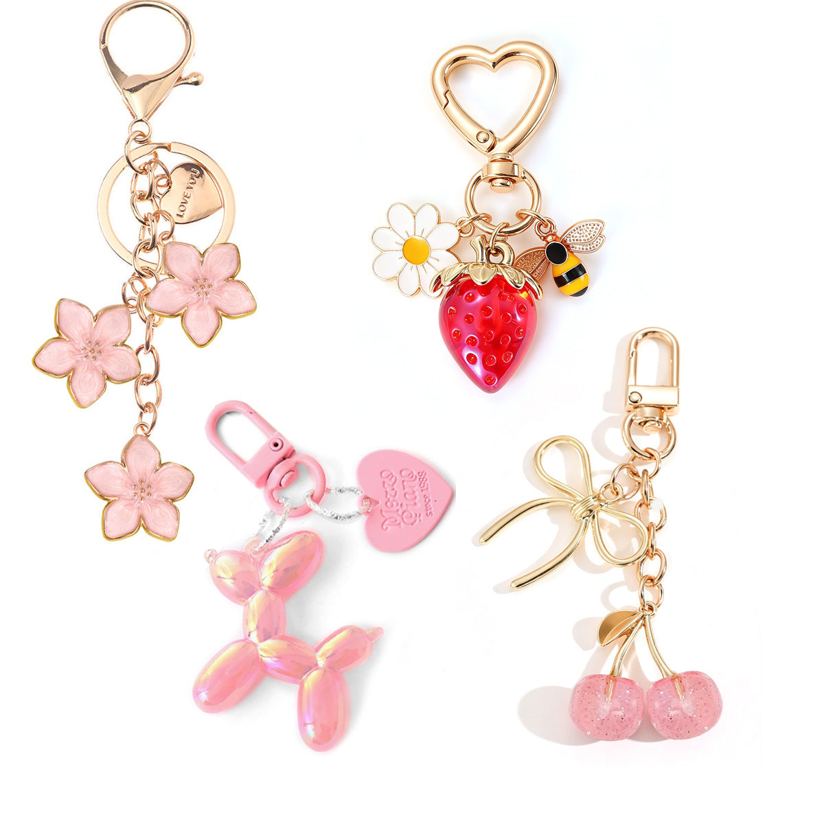 Bag key decorative pendant four-piece set