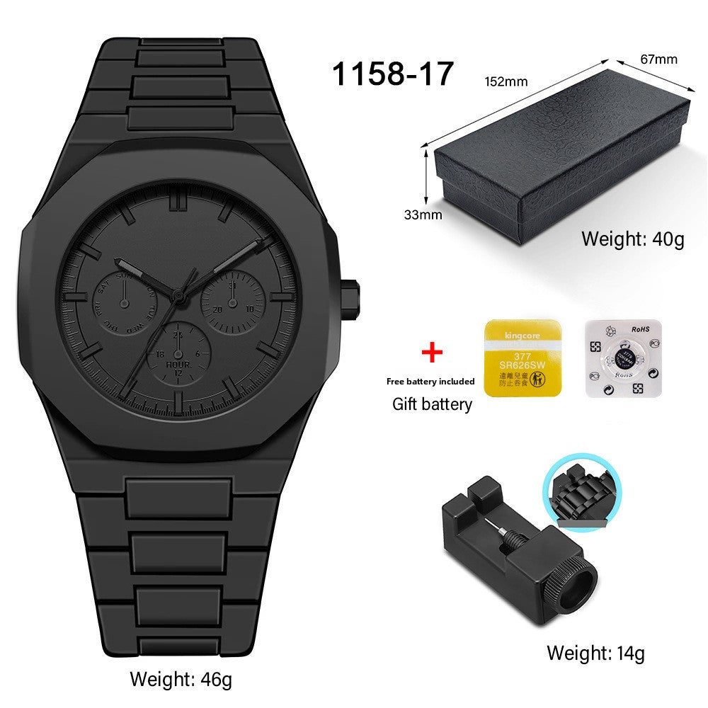 Men's Sport Quartz Watch with Silicone Strap