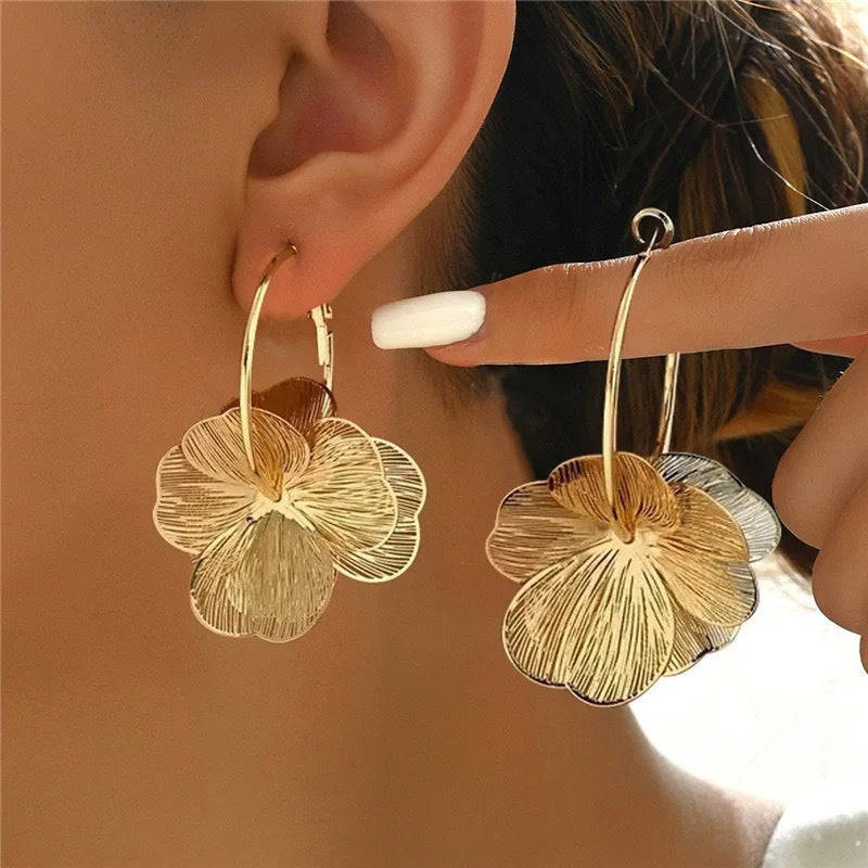 Floral Metal Earrings