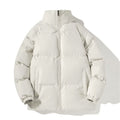 Men's Korean Style Waterproof Zip Up Jacket Stand Collar Loose Fit